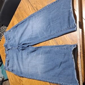 NYDJ Jeans Womens 14 BLUE TERESA WIDE LEGS Denim Used Preowned Pants